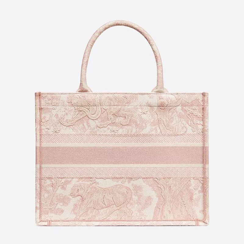 Cheap TOP Dior Book Tote Toile De Jouy Motif Canvas Pink 0113