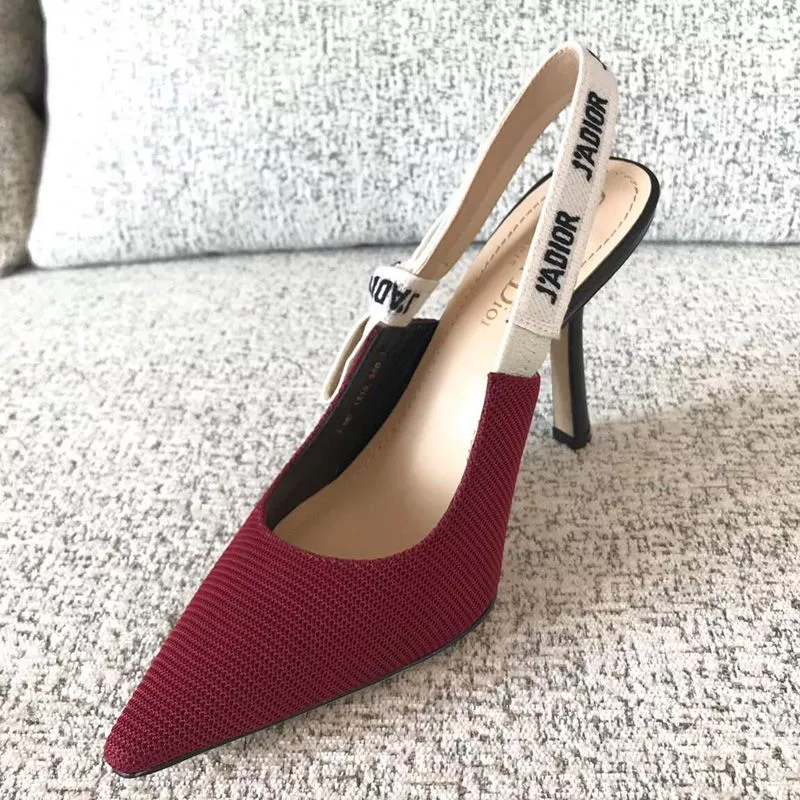 Cheap TOP J'Adior Slingback Pumps Women Technical Fabric Burgundy 0113