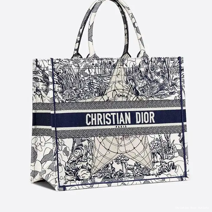 Cheap TOP Blue Canvas Book the World Tote Motif Dior Around 0222