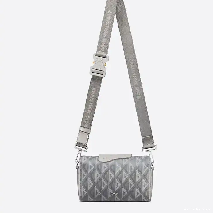 Cheap TOP Lingot Bag Grey 22 Canvas Motif Diamond Dior CD 0223