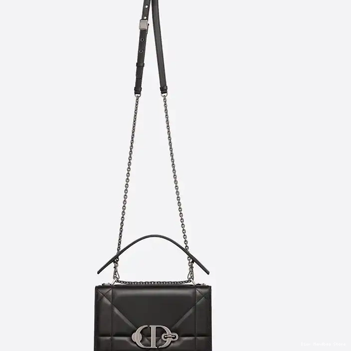 Cheap TOP Black Montaigne Bag Maxicannage Chain 30 Lambskin Dior Handle with 0224