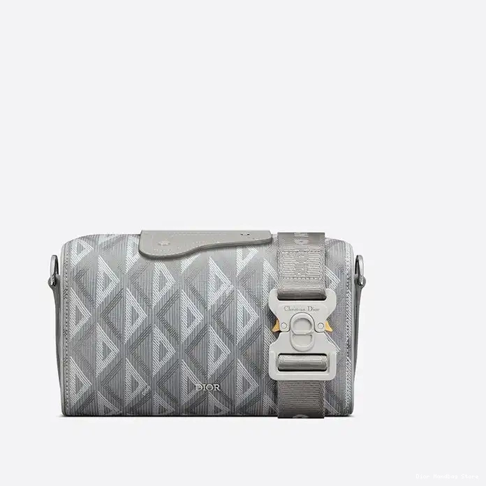 Cheap TOP Lingot Bag Grey 22 Canvas Motif Diamond Dior CD 0223