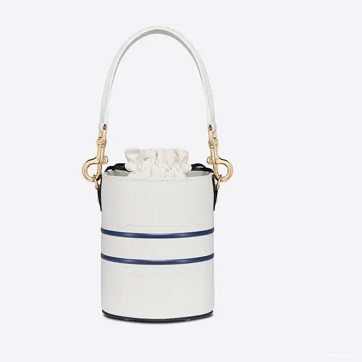 Cheap TOP Bag Vibe Smooth Calfskin Small Dior Bucket White 0224