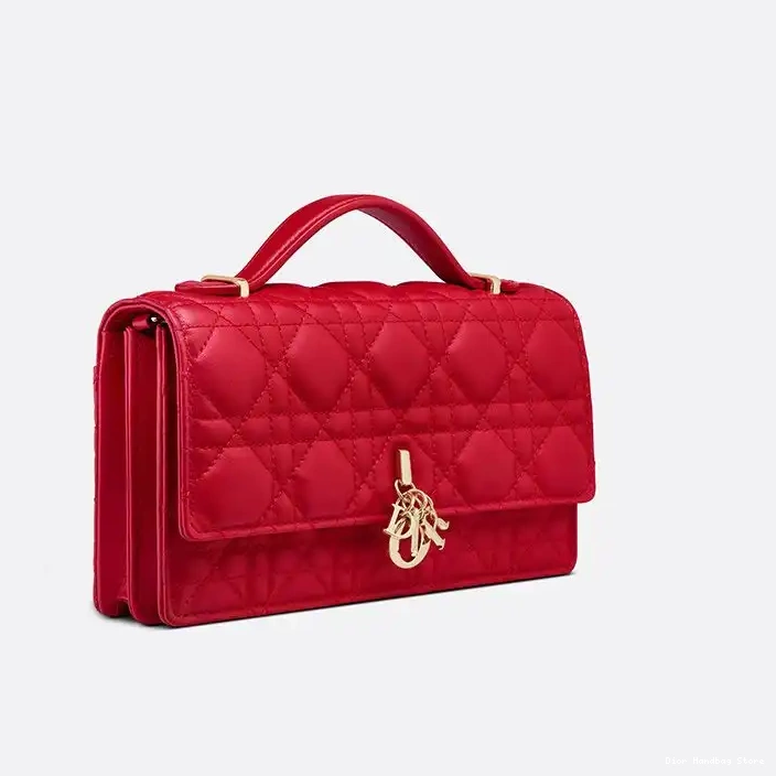 Cheap TOP Mini Cannage Dior Bag Lambskin Miss Red Handle Top 0223