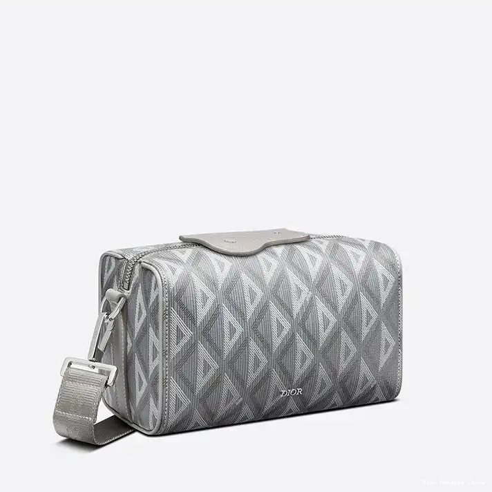 Cheap TOP Lingot Bag Grey 22 Canvas Motif Diamond Dior CD 0223